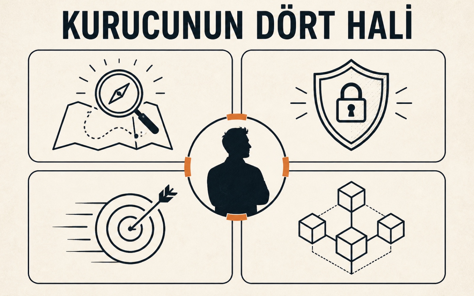Kurucunun Dört Hali — kitaptan diyagram