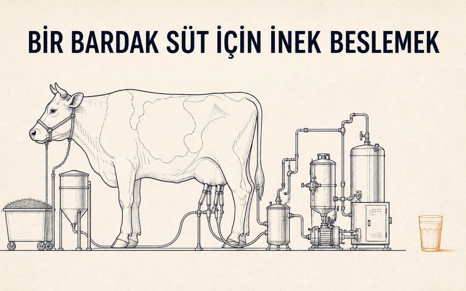 Bir Bardak Süt İçin İnek Beslemek — kitaptan diyagram