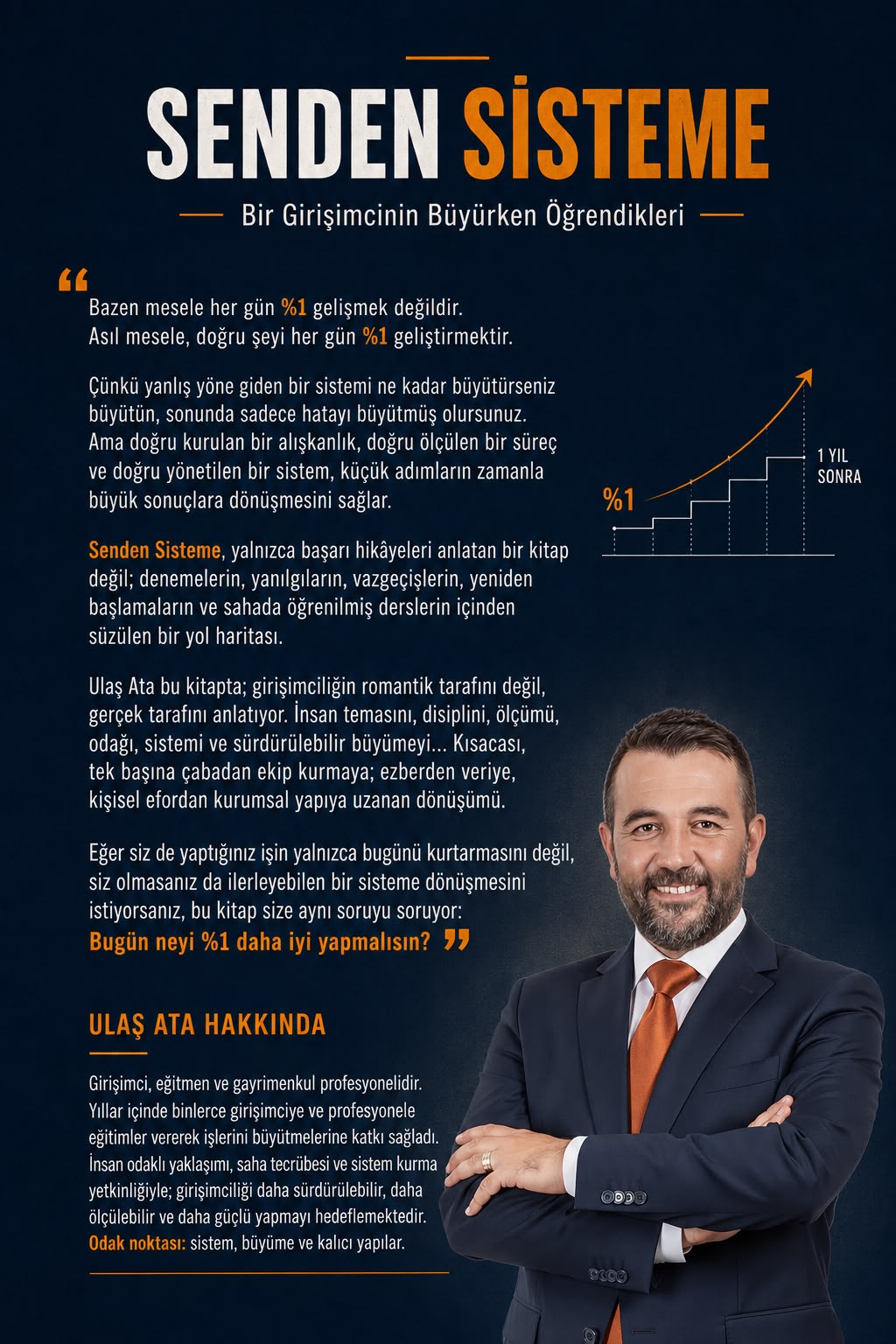 Senden Sisteme kitabının arka kapağı