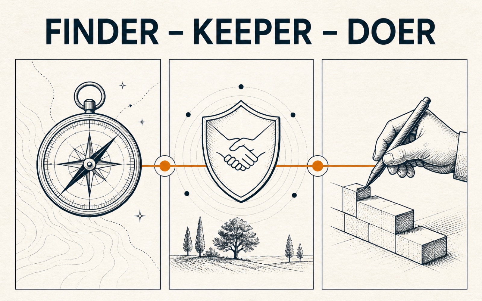 Finder – Keeper – Doer — kitaptan diyagram